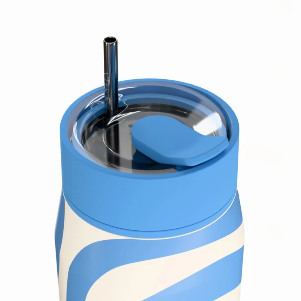 ESTIA HOME ART ΘΕΡΜΟΣ LENS SAVE THE AEGEAN 360ml OCEAN WAVES