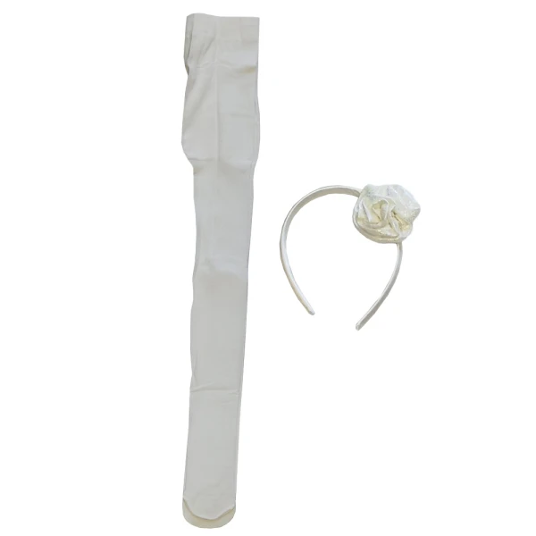 ENERGIERS SET OF TIGHTS WITH MATCHING HEADBAND ECRU