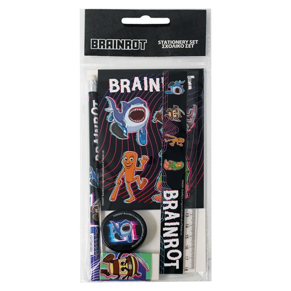 ΣΕΤ ΣΧΟΛΙΚΟ & ΜΠΛΟΚΑΚΙ ΣΗΜΕΙΩΣΕΩΝ TOIKIDO BRAINROT