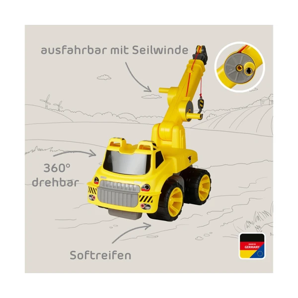 BIG RIDE-ON POWER WORKER MAXI CRANE