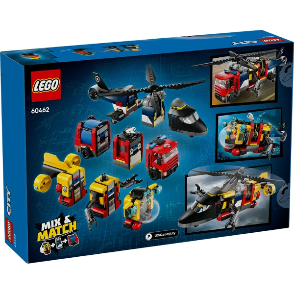 LEGO® CITY ΣΥΛΛΟΓΗ ΜΕ ΕΛΙΚΟΠΤΕΡΟ, ΠΥΡΟΣΒΕΣΤΙΚΟ ΦΟΡΤΗΓΟ & ΥΠΟΒΡΥΧΙΟ