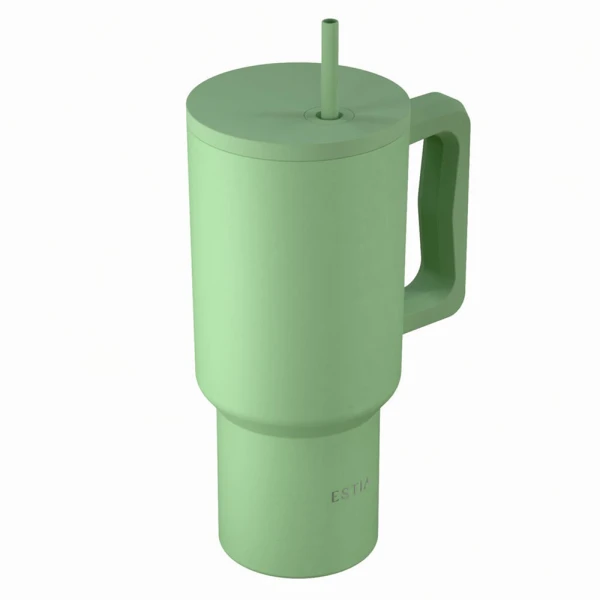 ESTIA HOME ART ΘΕΡΜΟΣ STRAW TUMBLER XL 900ml - PINE