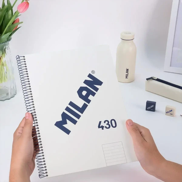 MILAN ΤΕΤΡΑΔΙΟ ΣΠΙΡΑΛ A4 80 ΦΥΛΛΑ COLLECTION ΜΠΕΖ