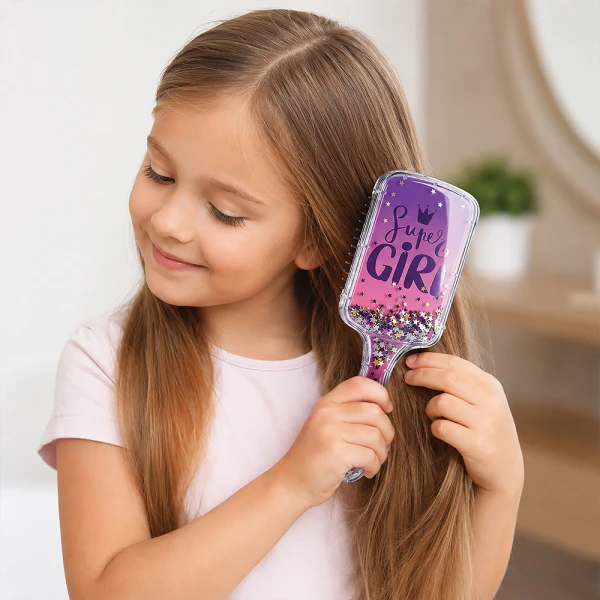 HAPPIHOBBI HAIR BRUSH CONFETTI SPARKLE LOVE - 3 COLOURS