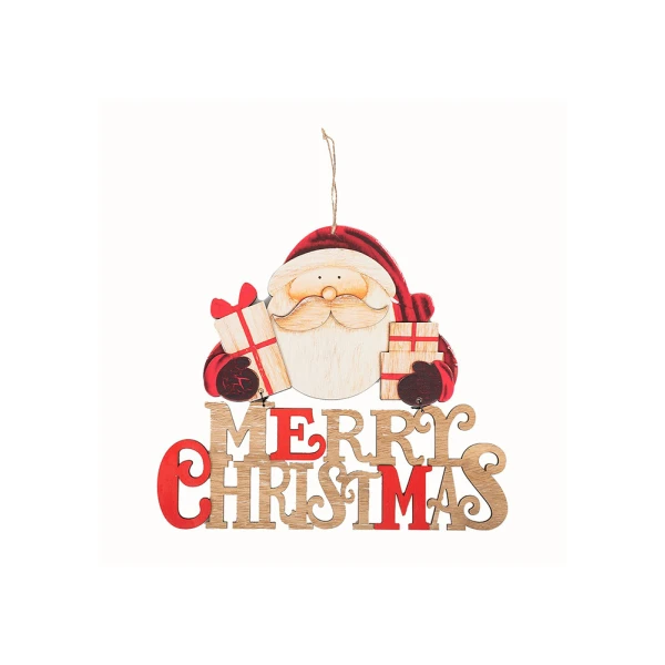 WOODEN DECORATIVE SIGN SANTA CLAUS 30 cm - 2 DESIGNS