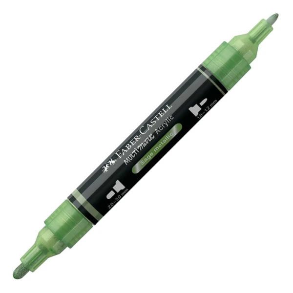 FABER-CASTELL ACRYLIC MARKER MULTIMARK COLOUR 298 SAGE METALLIC