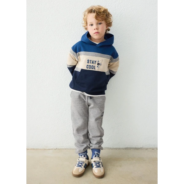 MAYORAL TRACKSUIT FLEECE HOOD  BLUE DARK