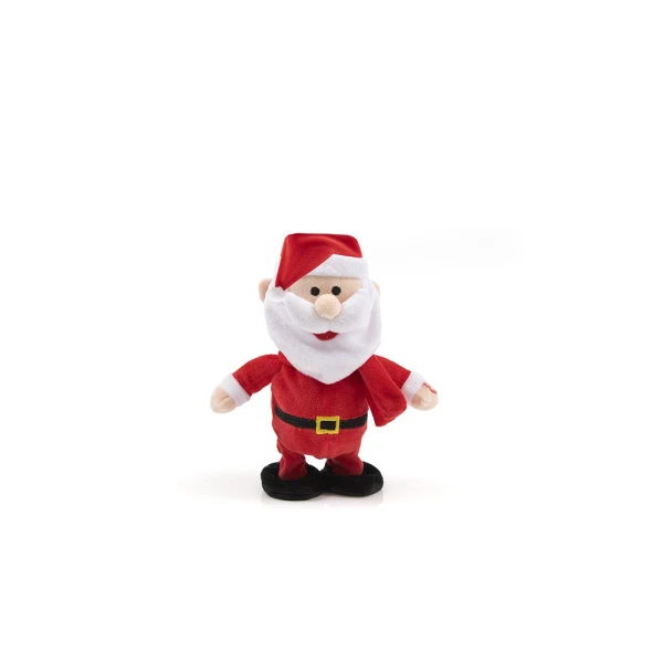 PLUSH SANTA CLAUS & REINDEER 19 cm WITH GREEK CAROLS AND MOTION