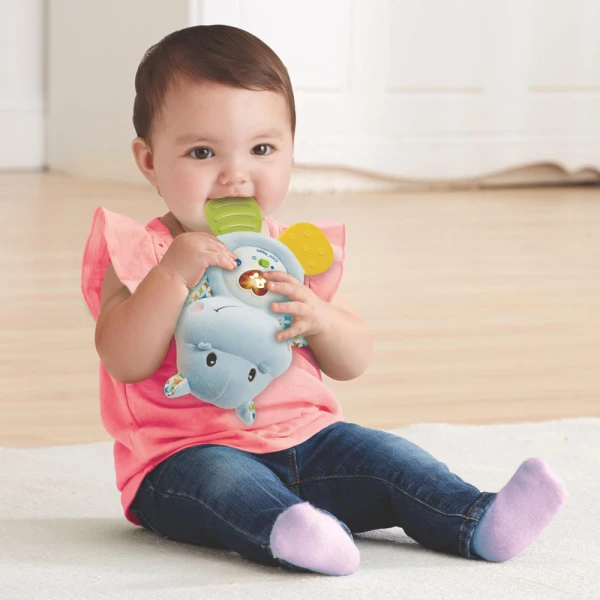 V-TECH BLUE MUSICAL TEETHING HIPPO