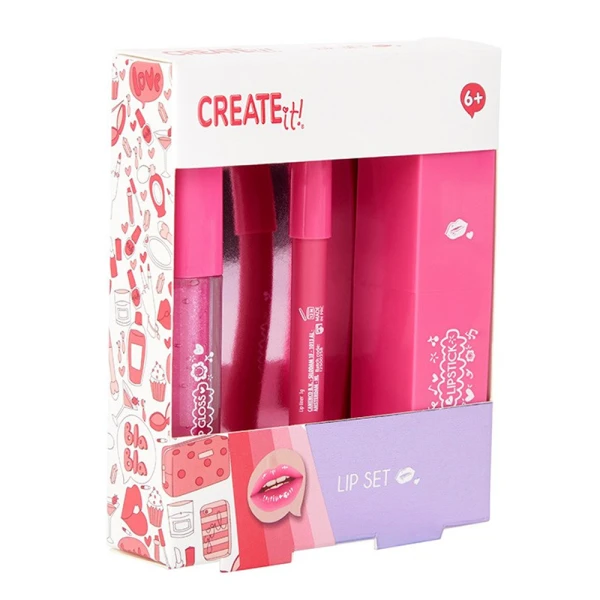 CREATE IT! ΣΕΤ ΜΕ ΜΟΛΥΒΙ ΧΕΙΛΙΩΝ ΚΡΑΓΙΟΝ ΚΑΙ LIP GLOSS
