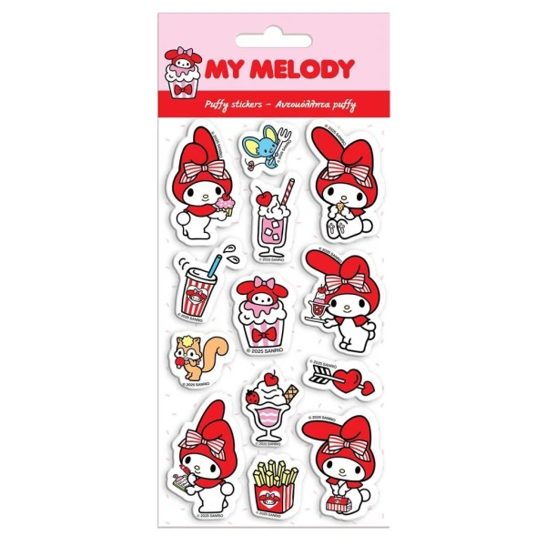 ΑΥΤΟΚΟΛΛΗΤΑ PUFFY 10X22 εκ. - MY MELODY