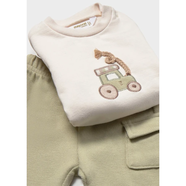 MAYORAL SET FLEECE 4 PIECES  LIGHT GREEN