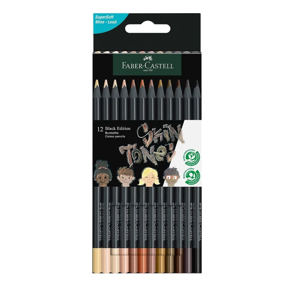 FABER-CASTELL ΞΥΛΟΜΠΟΓΙΕΣ BLACK EDITION ΣΕΤ 12 ΧΡΩΜΑΤΑ