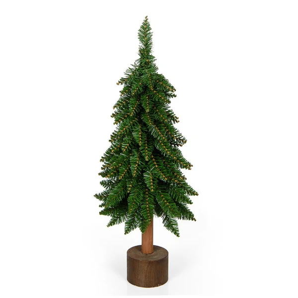 PVC GREEN FIR TREE – 120 cm WITH WOODEN BASE