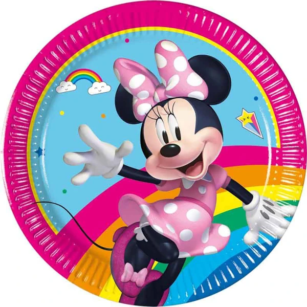 ΠΙΑΤΑ ΜΕΣΑΙΑ 20 εκ. 8 τεμ. MINNIE RAINBOW MAKES ME SMILE