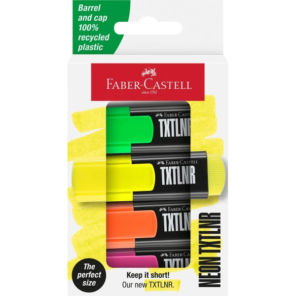 FABER-CASTELL SET 4 MINI FLUO HIGHLIGHTERS