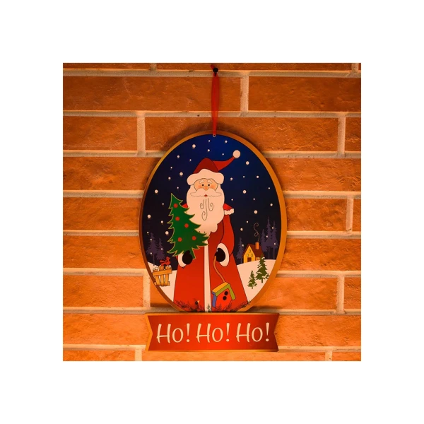 CHRISTMAS ORNAMENT 35 cm WOODEN WISHES - 2 DESIGNS
