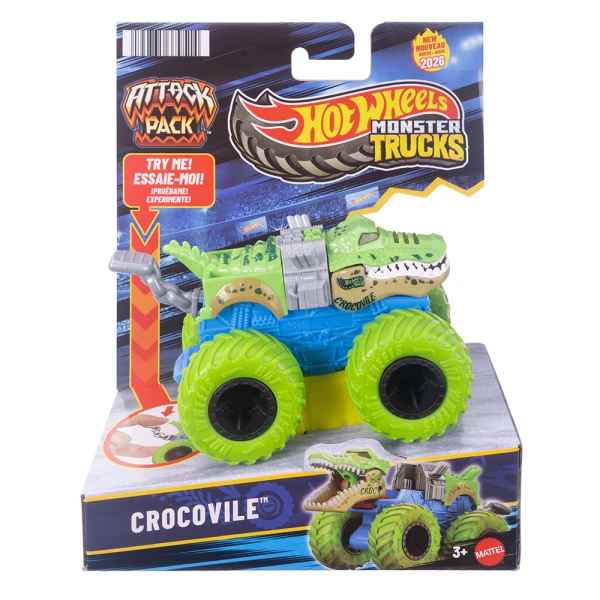 HOT WHEELS MONSTER TRUCKS ΟΧΗΜΑ ATTACK PACK - CROCOVILE