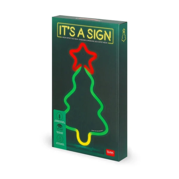 LEGAMI DECORATIVE LIGHT NEON EFFECT LED SIGN - ITS A SIGN - CHRISTMAS TREE
