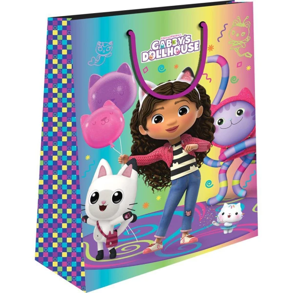 PAPER GIFT BAG 33X12X45 cm GABBYS DOLLHOUSE - 2 DESIGNS