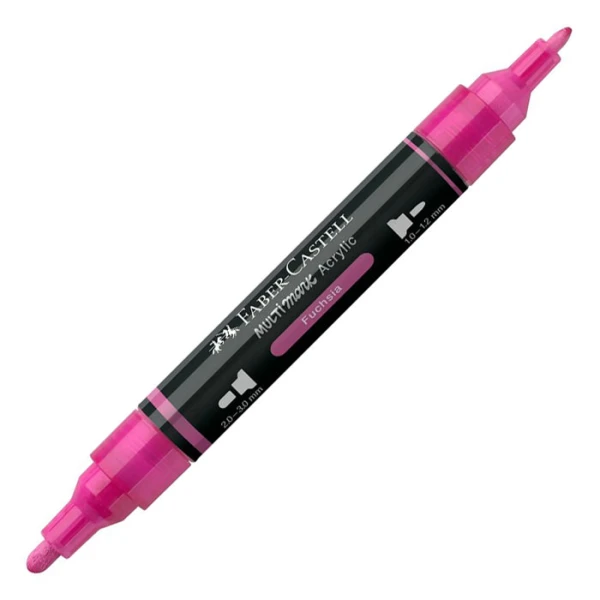 FABER-CASTELL ACRYLIC MARKER MULTIMARK COLOUR 125 FUCHSIA