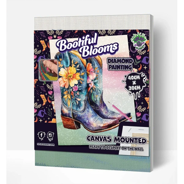 SPLAT PLANET ΣΕΤ DIAMOND PAINTING ΣΕ ΚΑΜΒΑ ΜΕ ΤΕΛΑΡΟ 30Χ40 εκ. BOOTIFUL BLOOMS