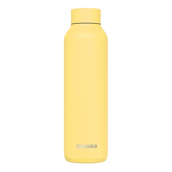 QUOKKA THERMAL STAINLESS STEEL BOTTLE SOLID 630ml - LIGHT YELLOW