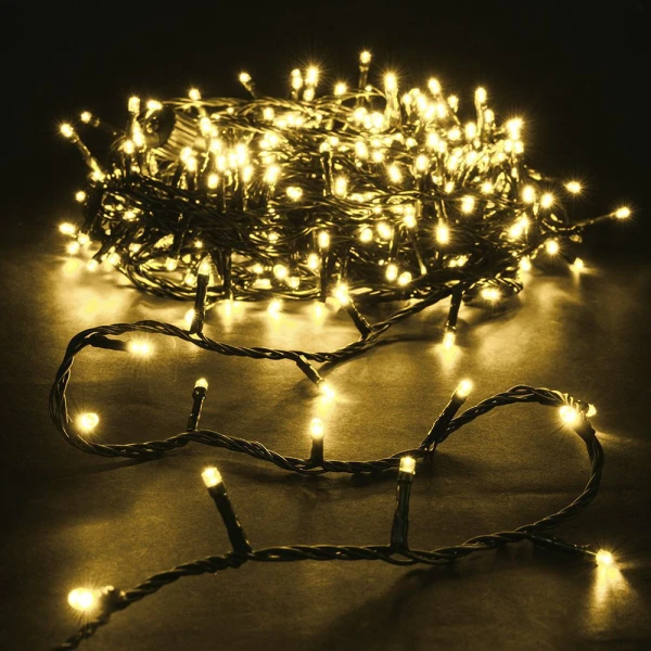 INDOOR & OUTDOOR LIGHTS 400 LED GREEN-WARM 8 PROGRAMMS 20m+3