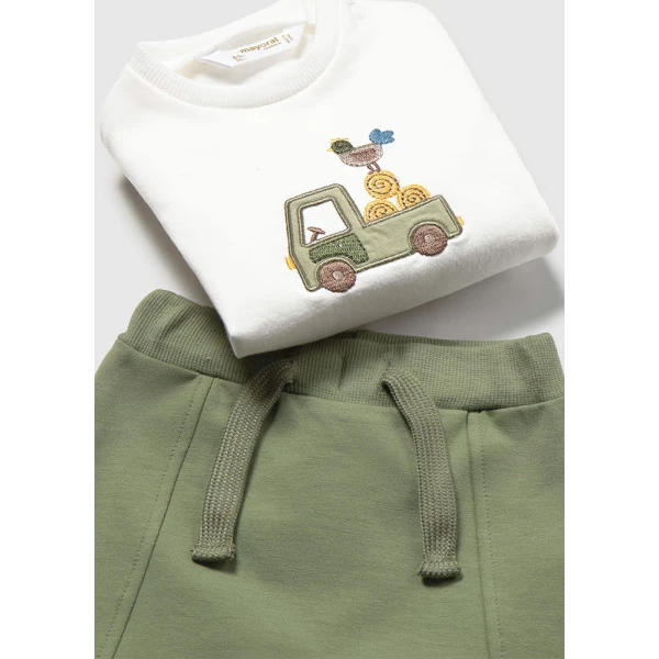 MAYORAL TRACKSUIT 3 PIECES VEST GREEN