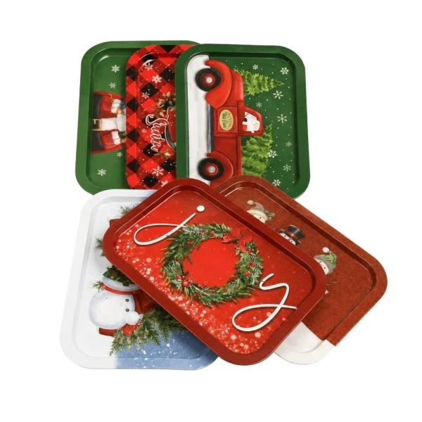 RECTANGLE TIN TRAY 34X23 CM - 6 DESIGNS
