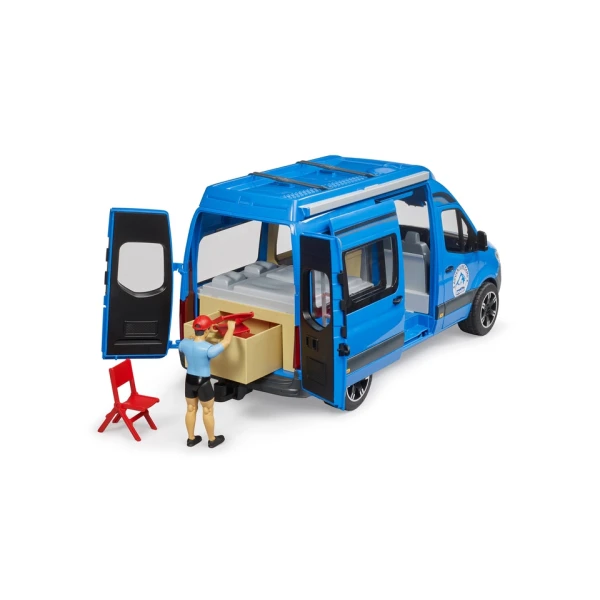 BRUDER ΦΟΡΤΗΓΑΚΙ MERCEDES SPRINTER CAMPER ΜΕ ΟΔΗΓΟ ΚΑΙ ΕΞΟΠΛΙΣΜΟ