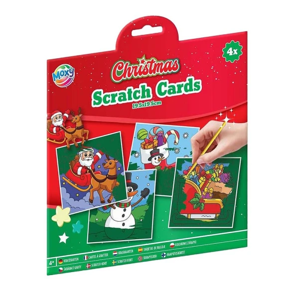 CHRISTMAS SCRATCH CARDS - 2 DESIGNS