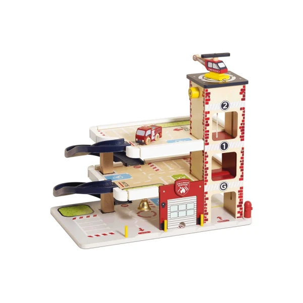 LE TOY VAN ΞΥΛΙΝΟ ΓΚΑΡΑΖ ΠΥΡΟΣΒΕΣΤΙΚΟΣ ΣΤΑΘΜΟΣ 60X45X40 εκ.