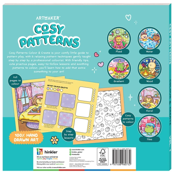 ART MAKER COSY COLOURING ΒΙΒΛΙΟ ΖΩΓΡΑΦΙΚΗΣ SATISFYING PATTERNS