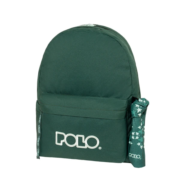 POLO 2026 ΣΑΚΙΔΙΟ ORIGINAL DOUBLE SCARF ΣΚΟΥΡΟ ΠΡΑΣΙΝΟ-ΑΝΟΙΧΤΟ ΚΥΑΝΟ