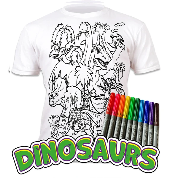 SPLAT PLANET ΠΛΕΝΟΜΕΝΟ T-SHIRT ΖΩΓΡΑΦΙΚΗΣ DINOSAURS ΜΕ ΜΑΡΚΑΔΟΡΟΥΣ (7-8 ΕΤΩΝ)