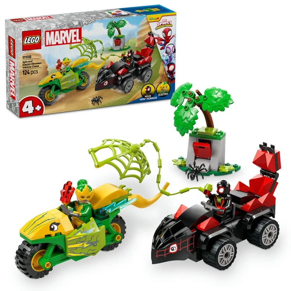 LEGO® MARVEL SPIDEY AND HIS AMAZING FRIENDS ΚΥΝΗΓΗΤΟ ΣΠΙΝ ΚΑΙ ΕΛΕΚΤΡΟ ΜΕ ΔΕΙΝΟΣΑΥΡΟ-ΟΧΗΜΑΤΑ