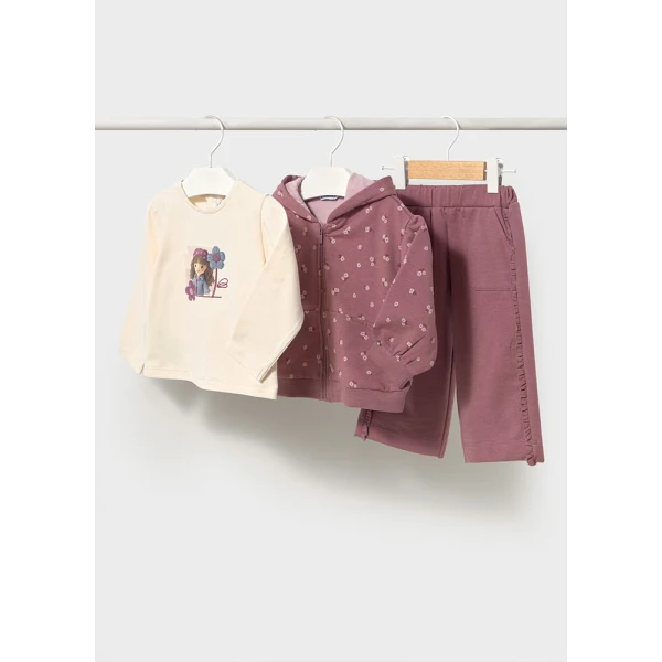 MAYORAL TRACKSUIT 3 PIECES  DARK VIOLET