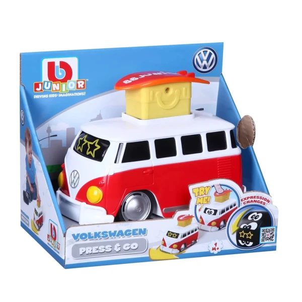BURAGO BB JUNIOR PRESS & GO VOLKSWAGEN SAMBA - 2 ΧΡΩΜΑΤΑ