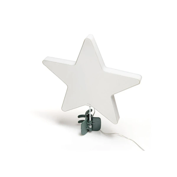 CHRISTMAS TREE TOP MIRROR STAR RED 25 cm WITH LED