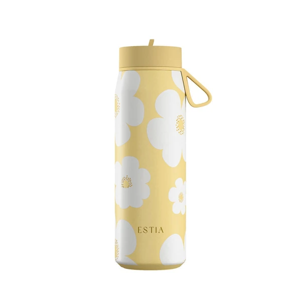 ESTIA HOME ART ΘΕΡΜΟΣ PULSE SAVE THE AEGEAN 500ml YELLOW DAISY