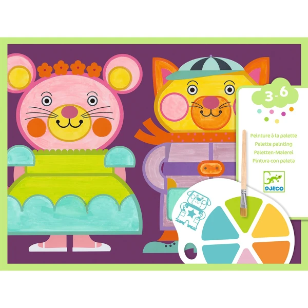 DJECO PAINTING CUTE ANIMALS WITH WATERCOLORS