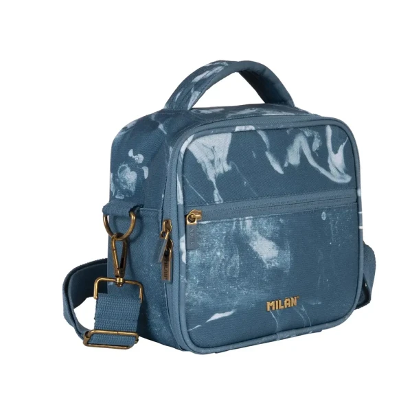 MILAN ISOTHERMAL LUNCH BAG WITH 3 LUNCH BOXES LAVA SERIES BLUE