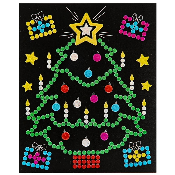 CHRISTMAS SET HOLOGRAPHIC STICKERS - 2 DESIGNS