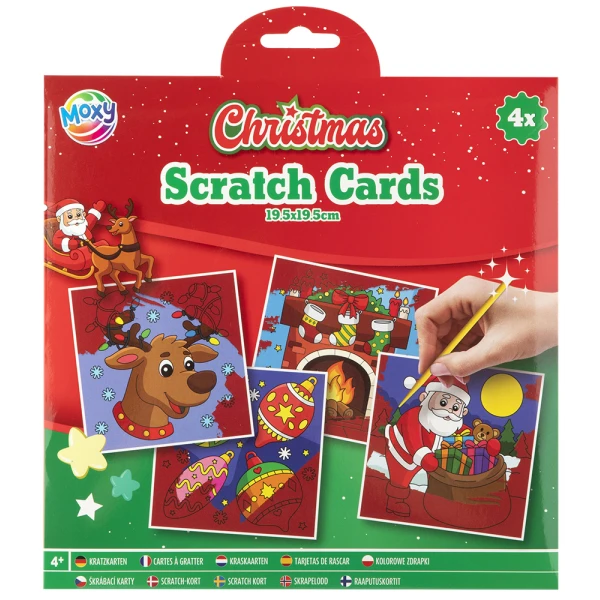 CHRISTMAS SCRATCH CARDS - 2 DESIGNS