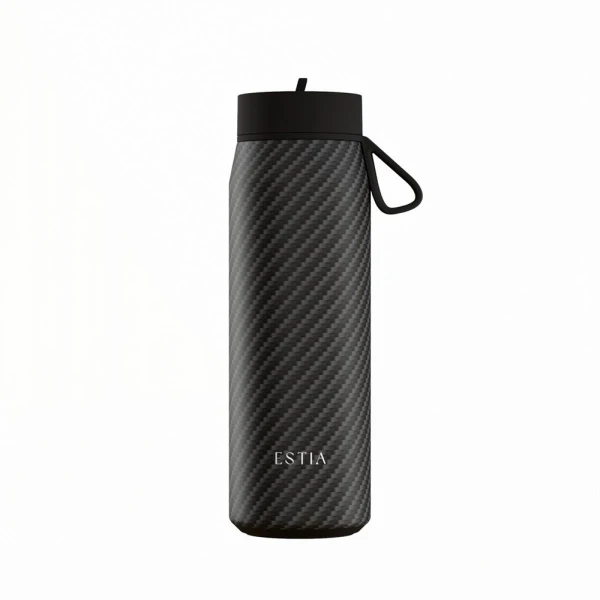 ESTIA HOME ART THERMOS PULSE SAVE THE AEGEAN 500ml CARBON FIBRE