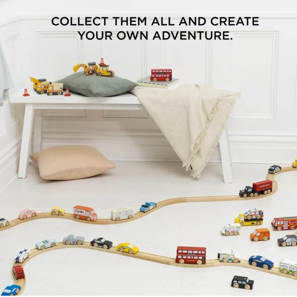 LE TOY VAN ΞΥΛΙΝΟ ΣΕΤ TRAILER TRUCK 17X3X6 εκ.