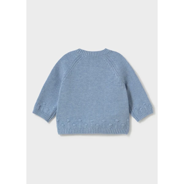 MAYORAL JACKET KNITTED CREW NECK LIGHT BLUE