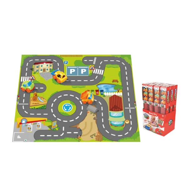 KIDS 2 GO MINI CAR SET WITH 3 CARS & PLAYMAT