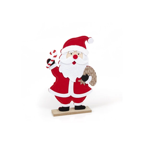 CHRISTMAS WOODEN FLOOR DECORATIVESANTA CLAUS 60 cm